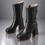 The Monroe Buckle Platform Boots