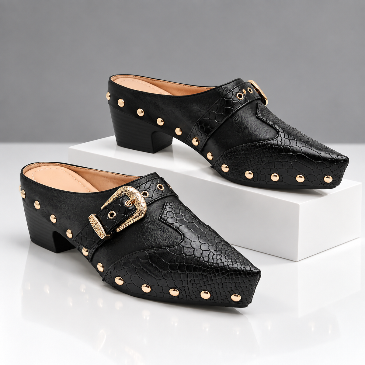 The Amarillo Studded Mules