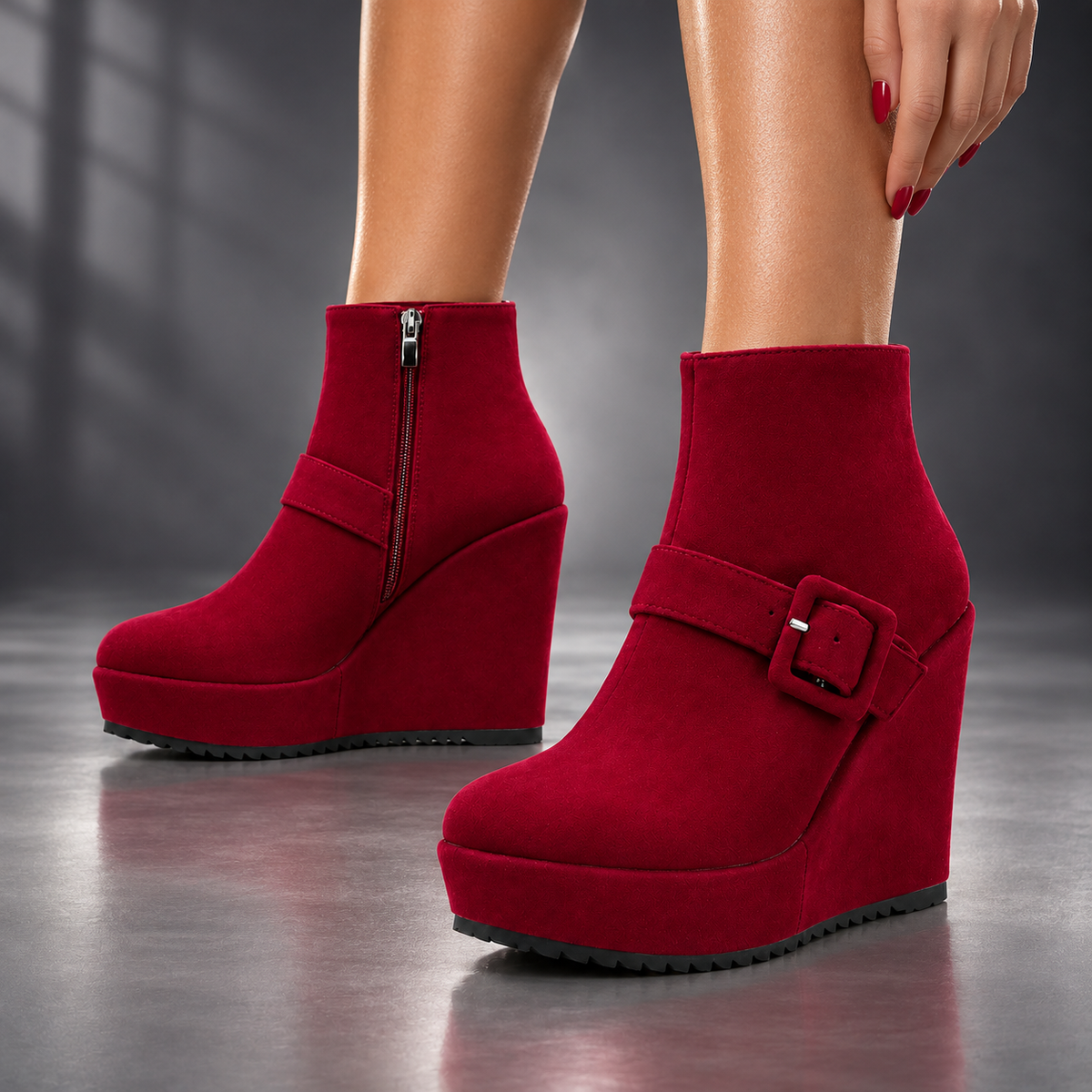 The Delaney Wedge Booties