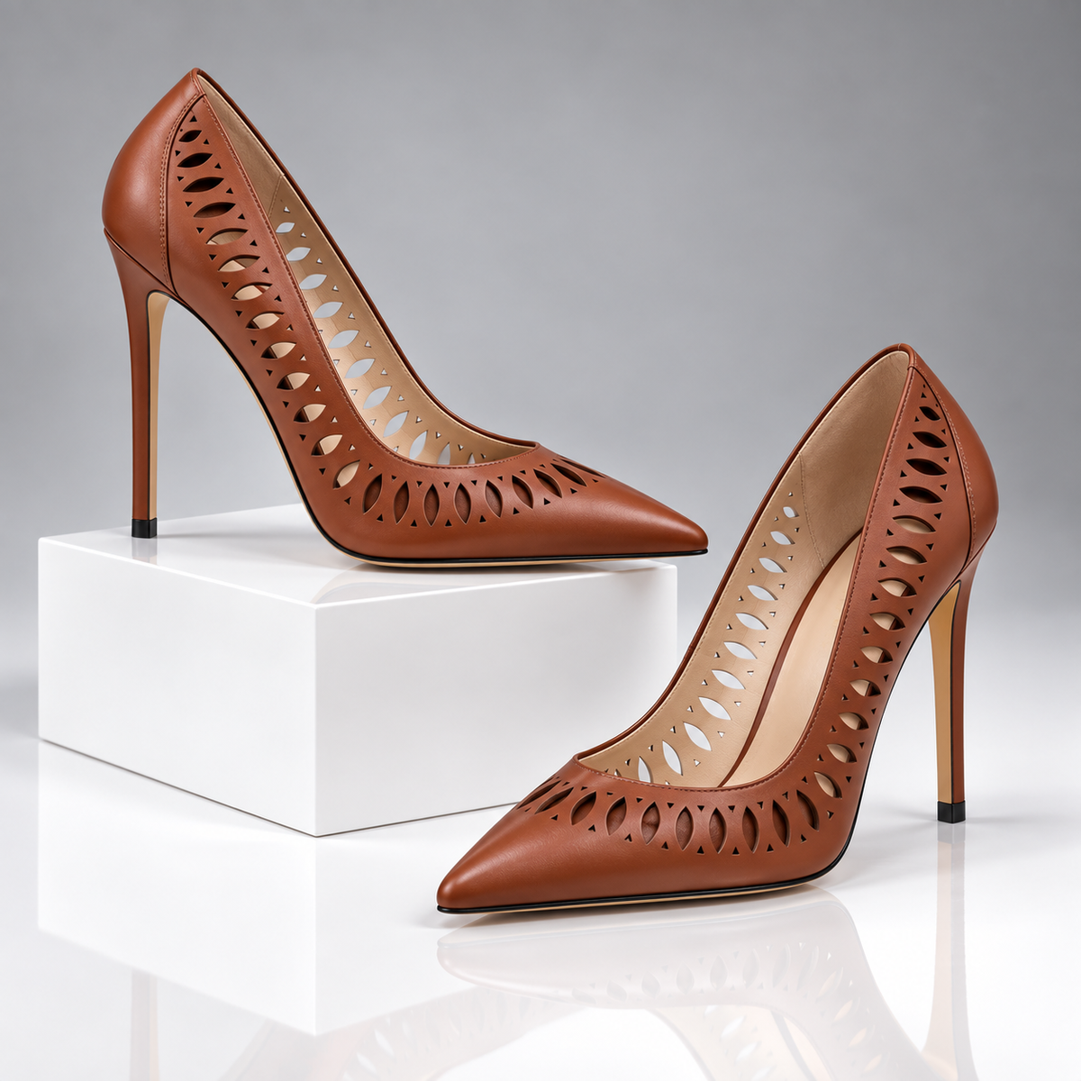 Elara Leather Heels