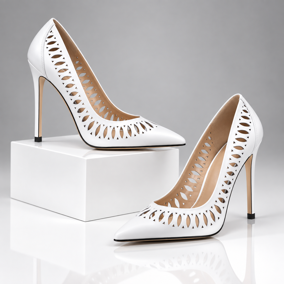 Elara Leather Heels