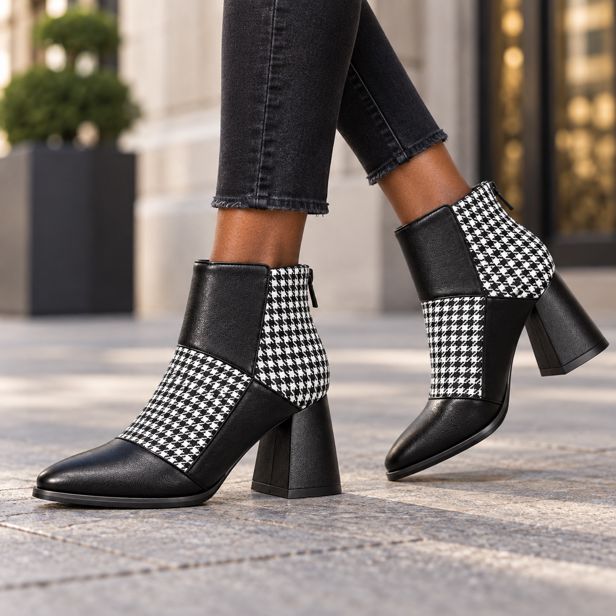 The Presley Pattern Ankle Boots