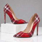The Meredith Plaid Heels