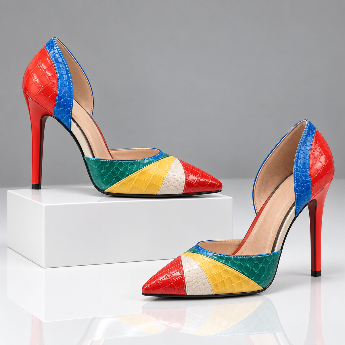 The Presley Patchwork Heels
