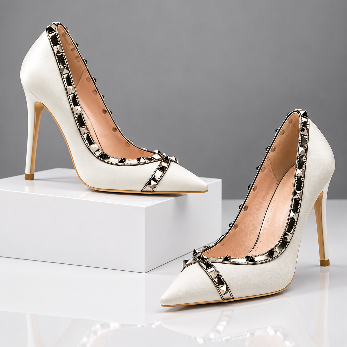 The Marcella Studded Heels