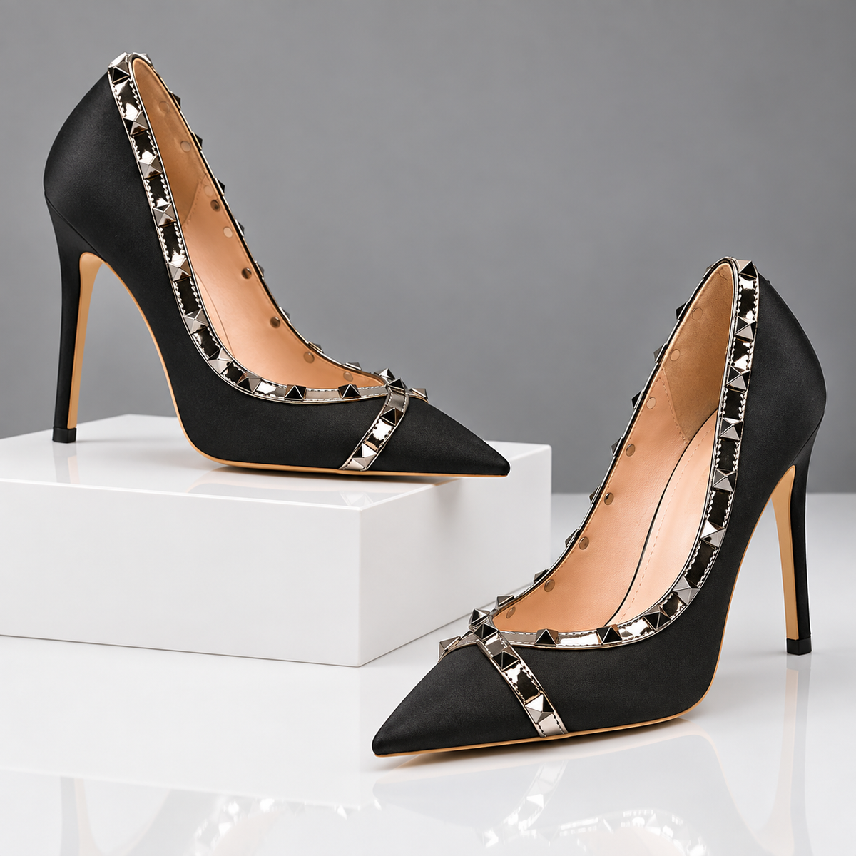 The Marcella Studded Heels