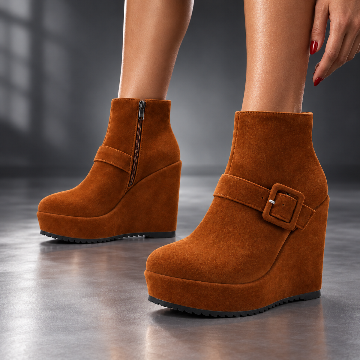 The Delaney Wedge Booties