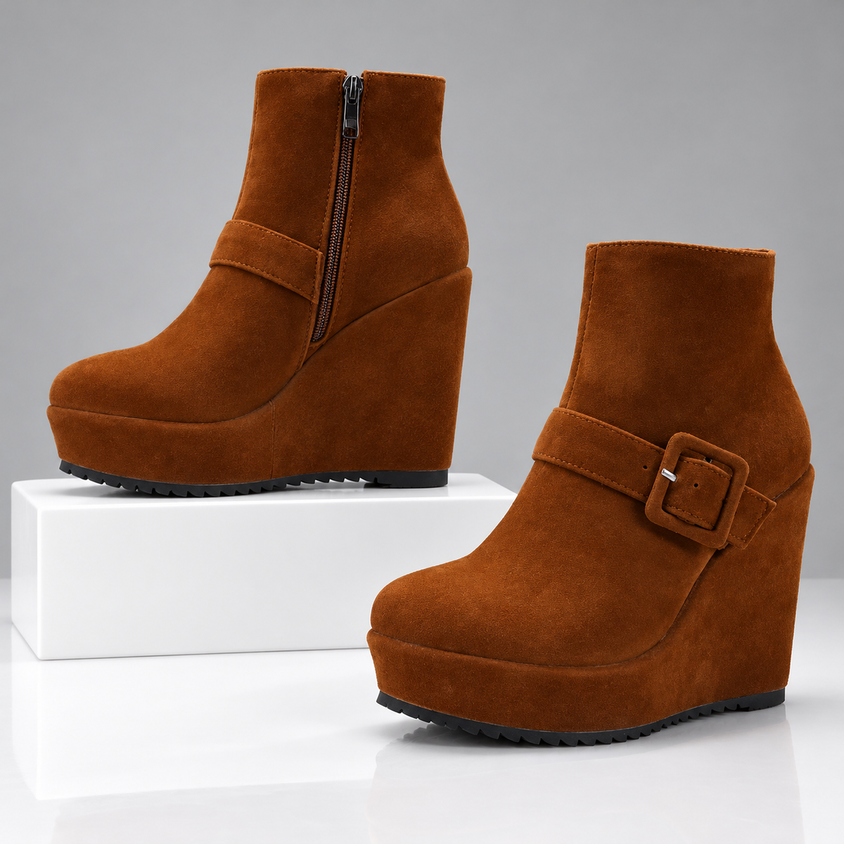 The Delaney Wedge Booties
