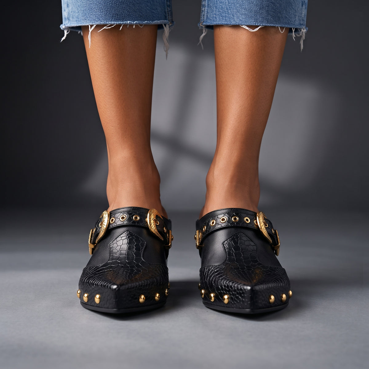 The Amarillo Studded Mules