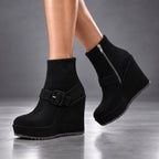 The Delaney Wedge Booties