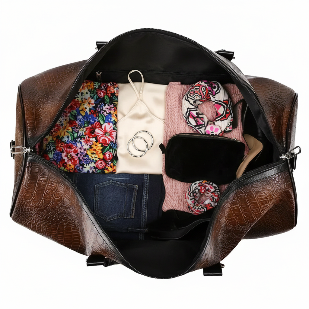 The Monarch Croc-Embossed Weekender