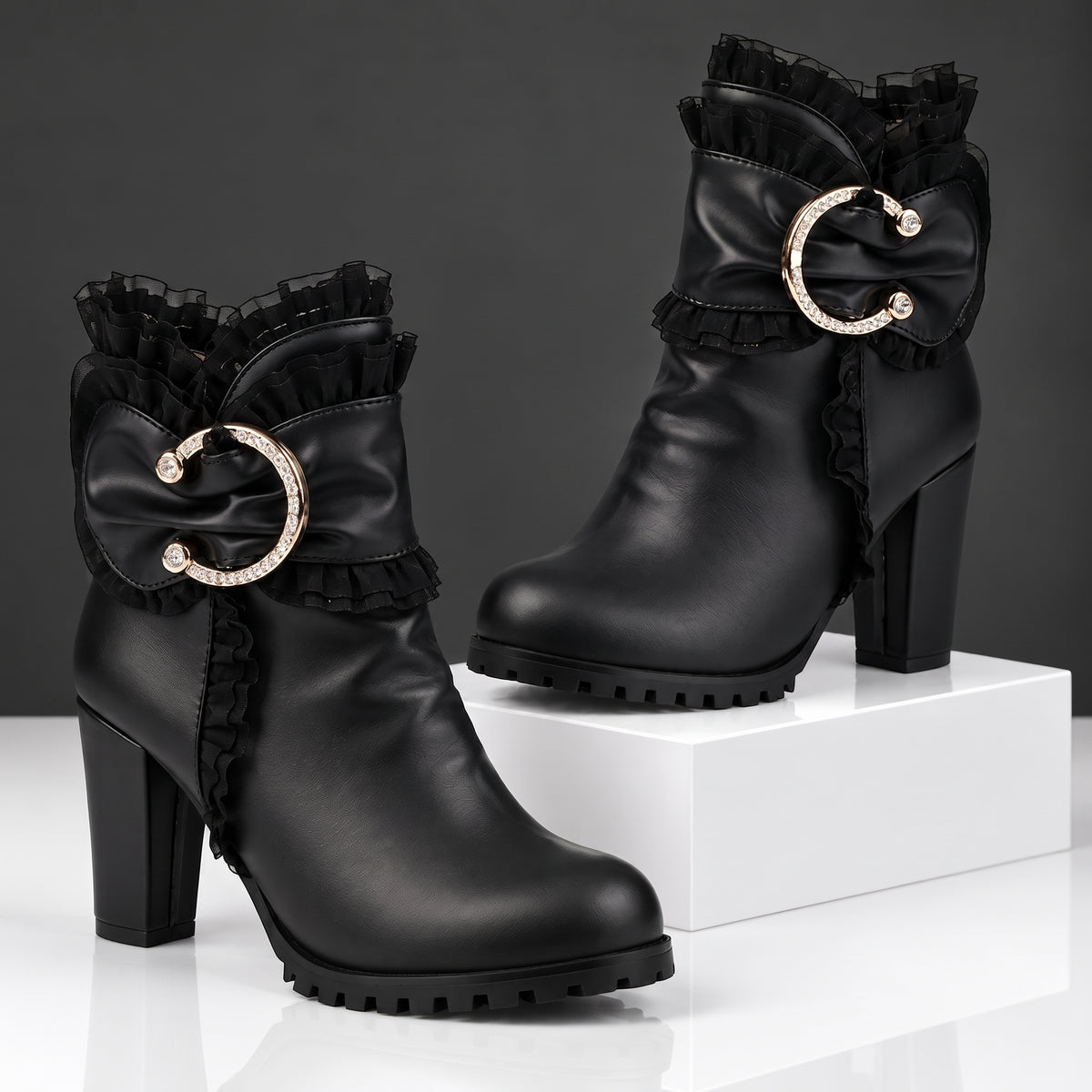 The Jocelyn Ruffle Boots