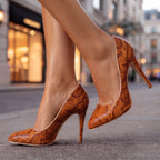 Amara Snake-Embossed Pump