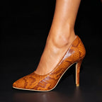 Amara Snake-Embossed Pump