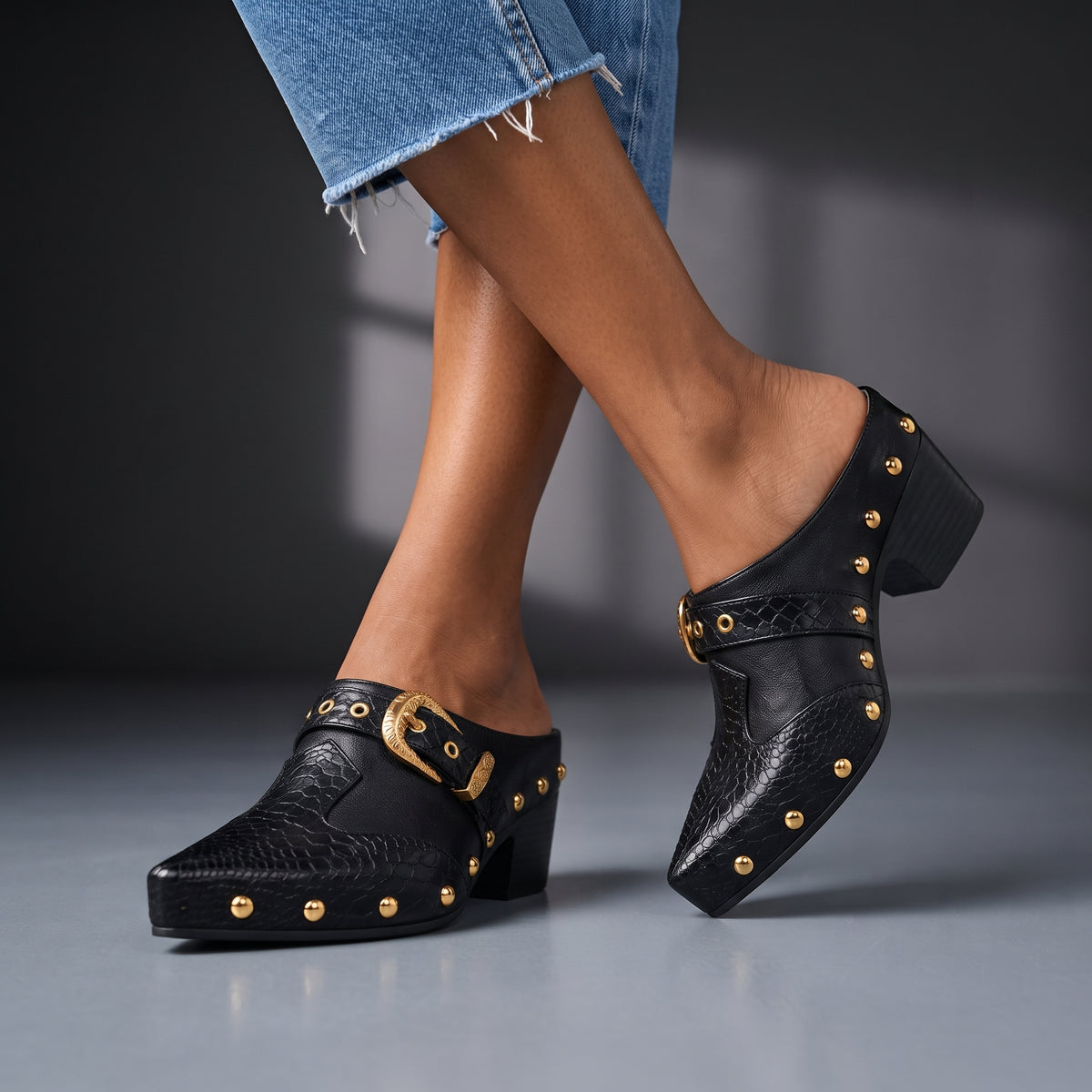 The Amarillo Studded Mules