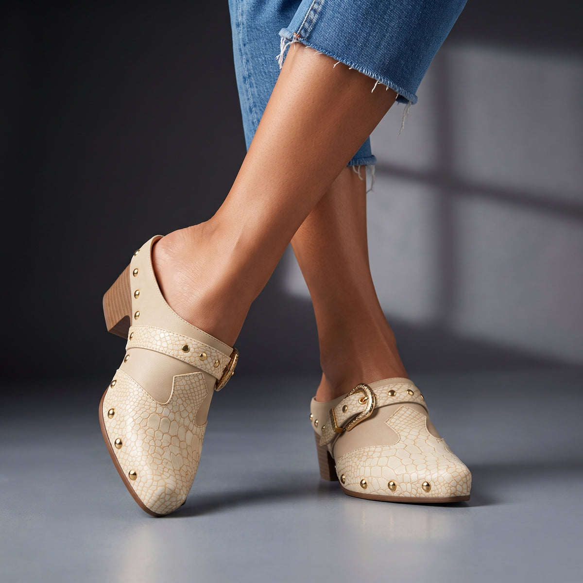 The Amarillo Studded Mules