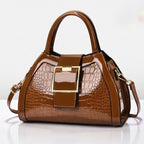 Wellington Croc-Embossed Satchel