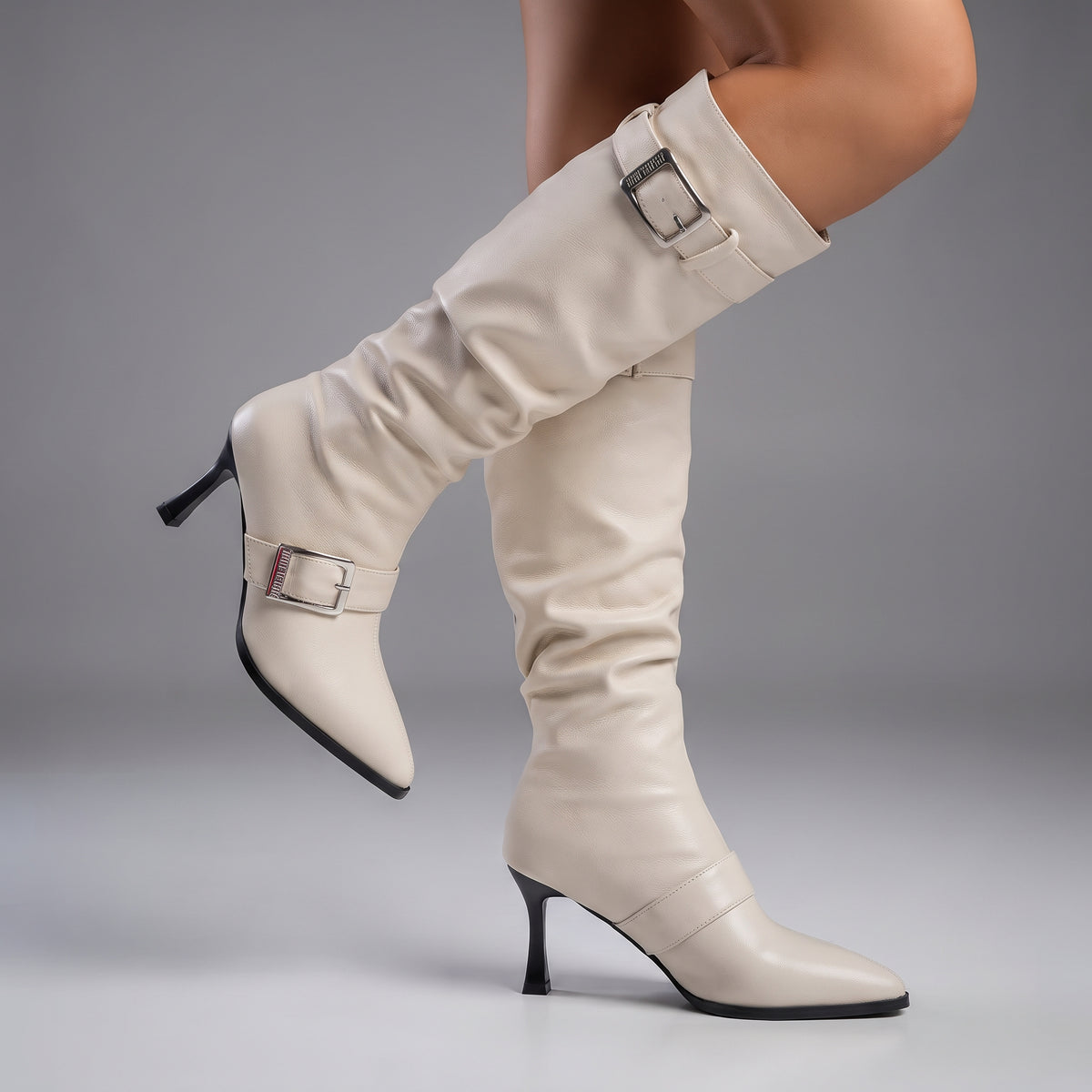 The Sloane Buckle Knee-High Boots