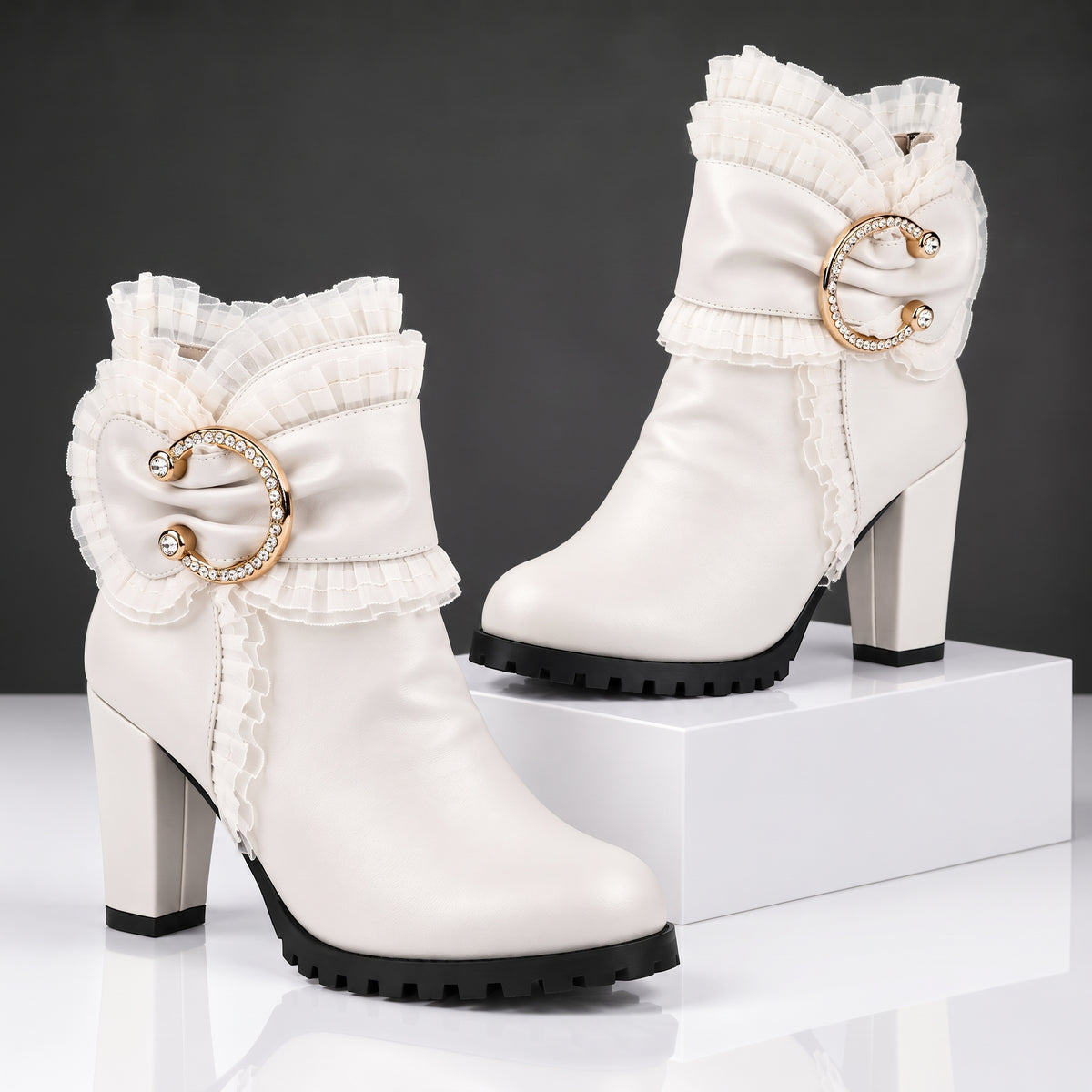The Jocelyn Ruffle Boots