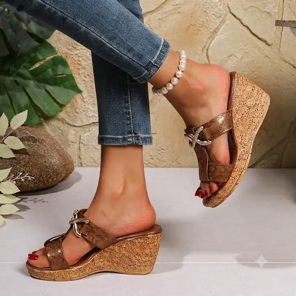 Bronze Comfort Wedges