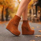 The Delaney Wedge Booties