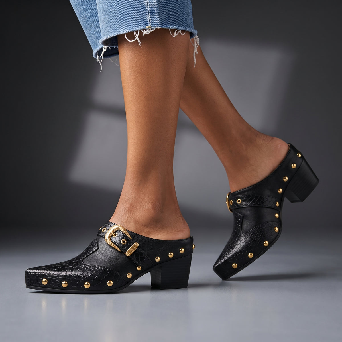 The Amarillo Studded Mules