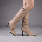 The Sloane Buckle Knee-High Boots