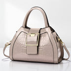 Wellington Croc-Embossed Satchel