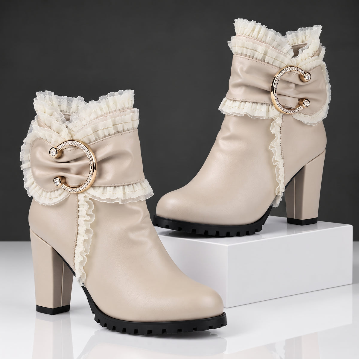 The Jocelyn Ruffle Boots