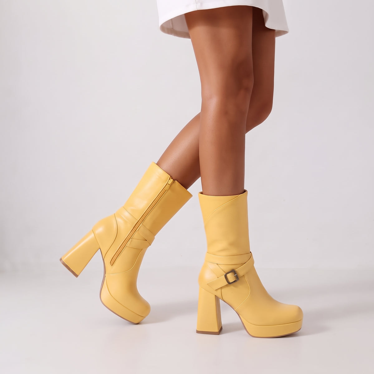 The Monroe Buckle Platform Boots