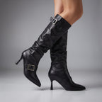 The Sloane Buckle Knee-High Boots