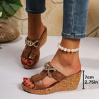 Bronze Comfort Wedges