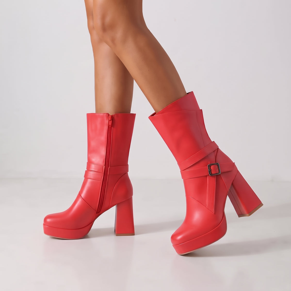 The Monroe Buckle Platform Boots
