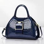 Wellington Croc-Embossed Satchel