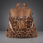 Sahara Leopard Tassel Backpack