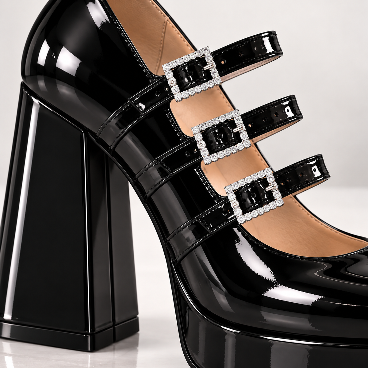 The Roxanne Triple-Buckle Mary Janes