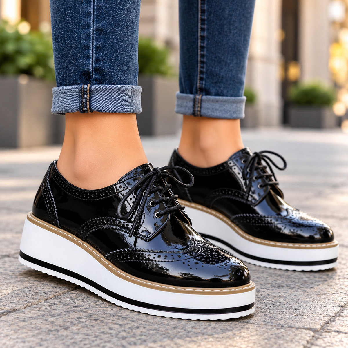 The Harlow Patent Oxfords