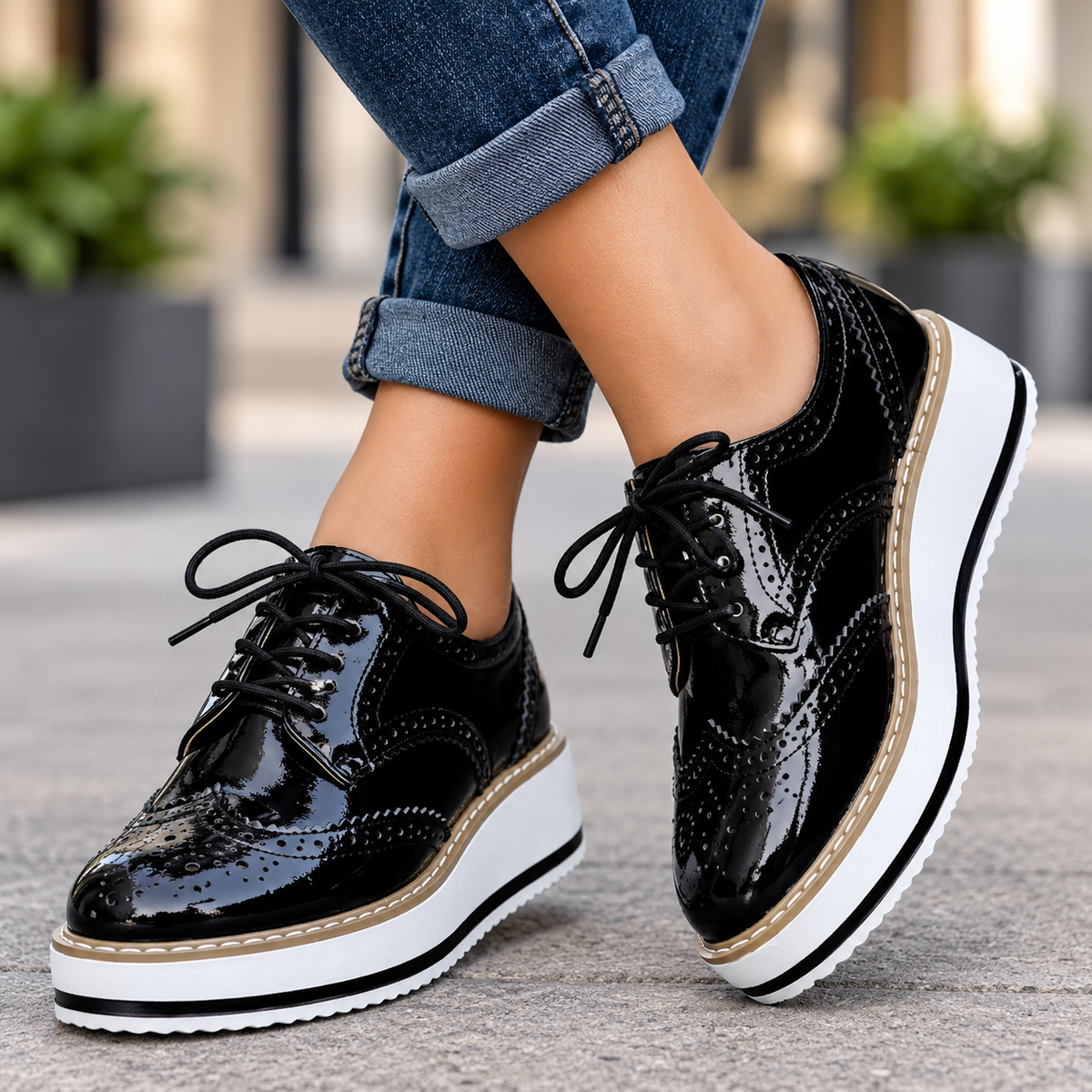 The Harlow Patent Oxfords