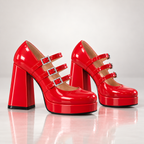 The Roxanne Triple-Buckle Mary Janes