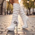 The Viviana Jeweled Buckle Boots