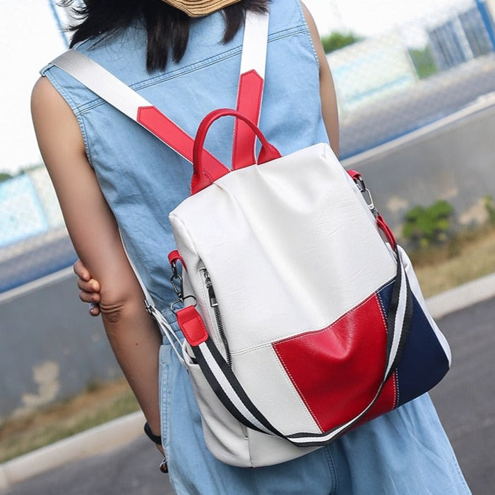 Elena Leather Panel Tote