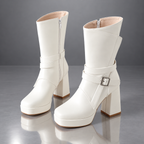 The Monroe Buckle Platform Boots