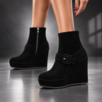 The Delaney Wedge Booties
