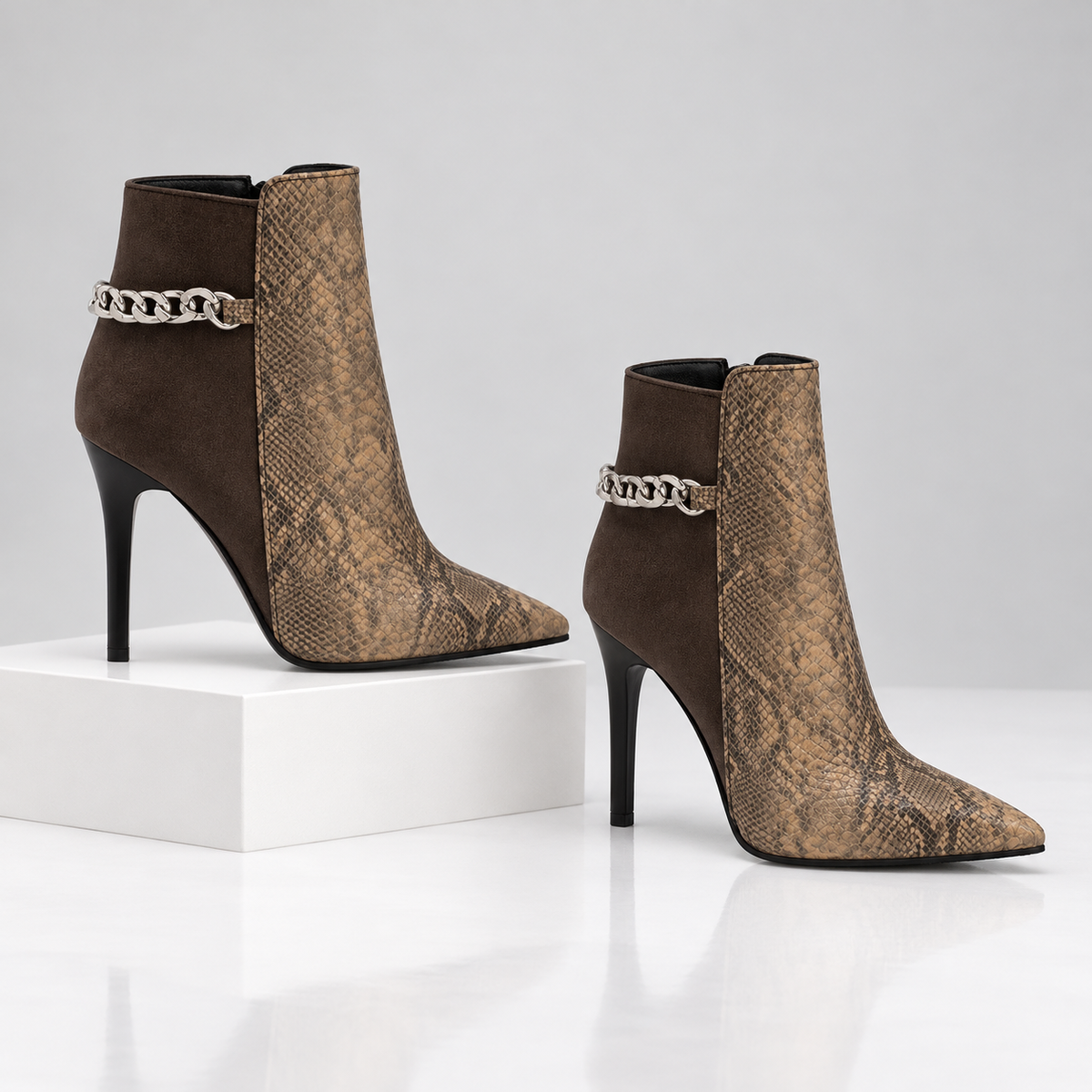 The Valentina Chain Ankle Boots