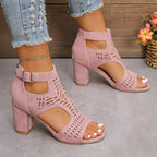 Reba Charm Peep Toe Heels