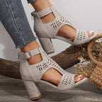 Reba Charm Peep Toe Heels