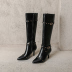 Brielle Buckle Knee High Boots