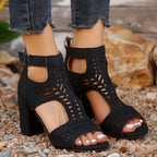 Reba Charm Peep Toe Heels
