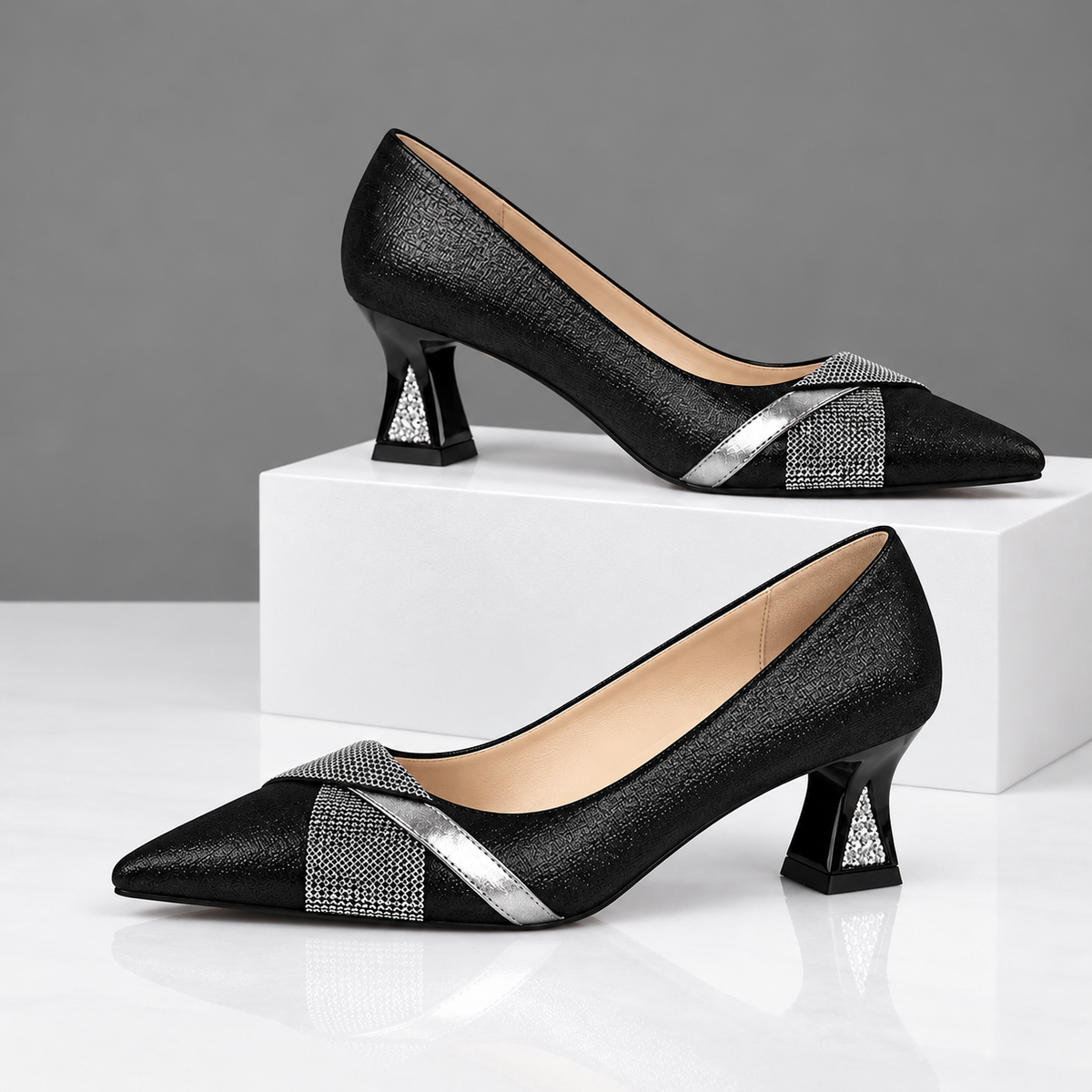 The Celeste Shimmer Heels