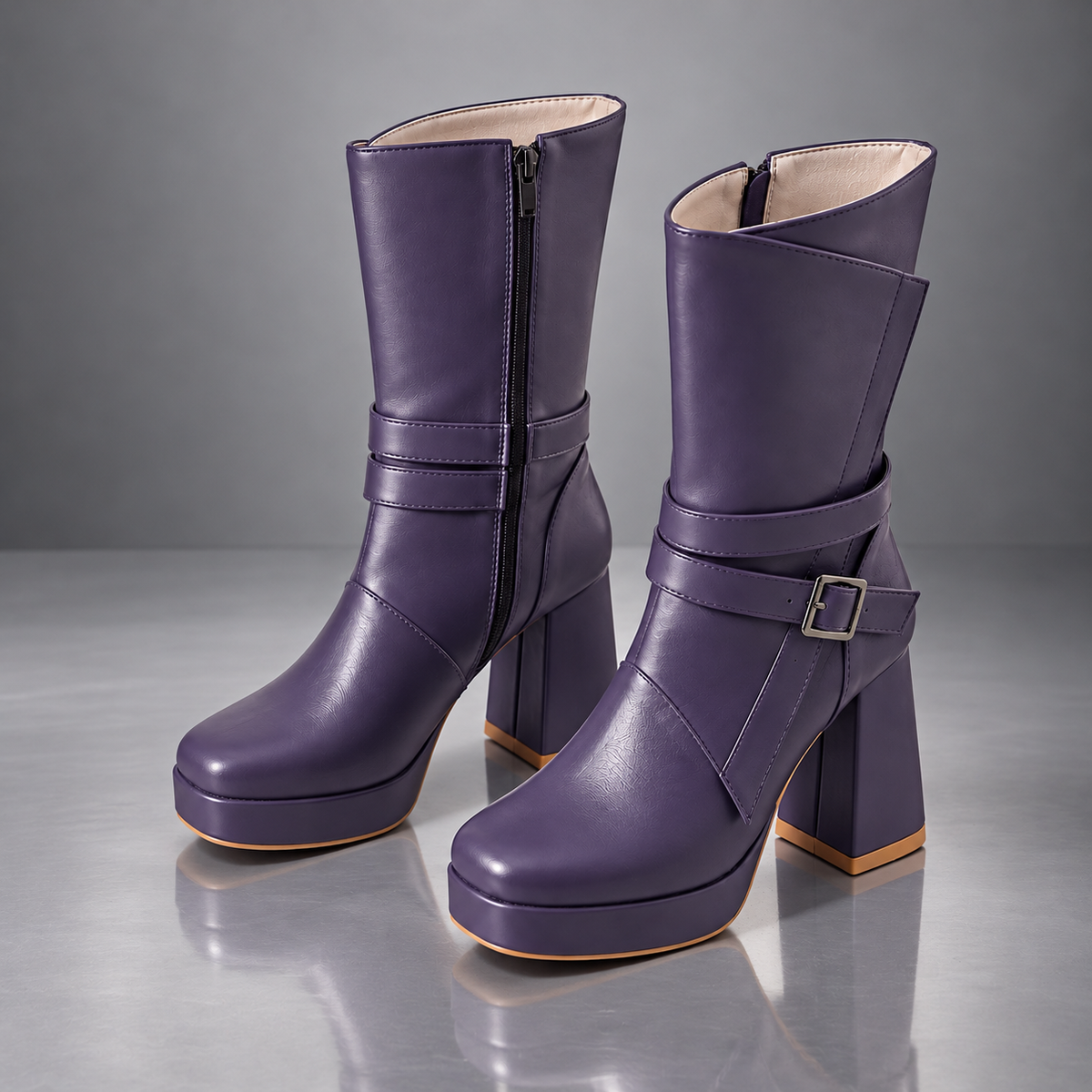 The Monroe Buckle Platform Boots